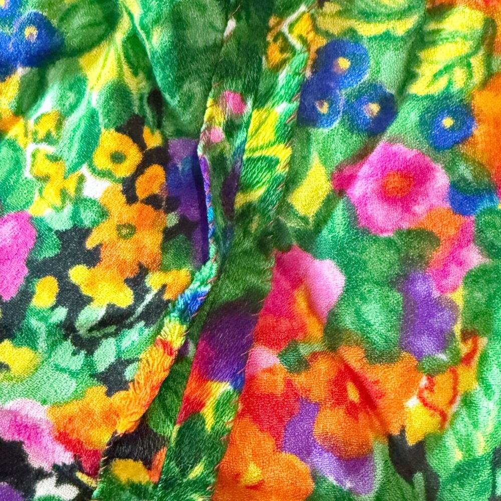 Vtg Floral Print Vibrant Color Toddler Girl Dress - Picture 3 of 3